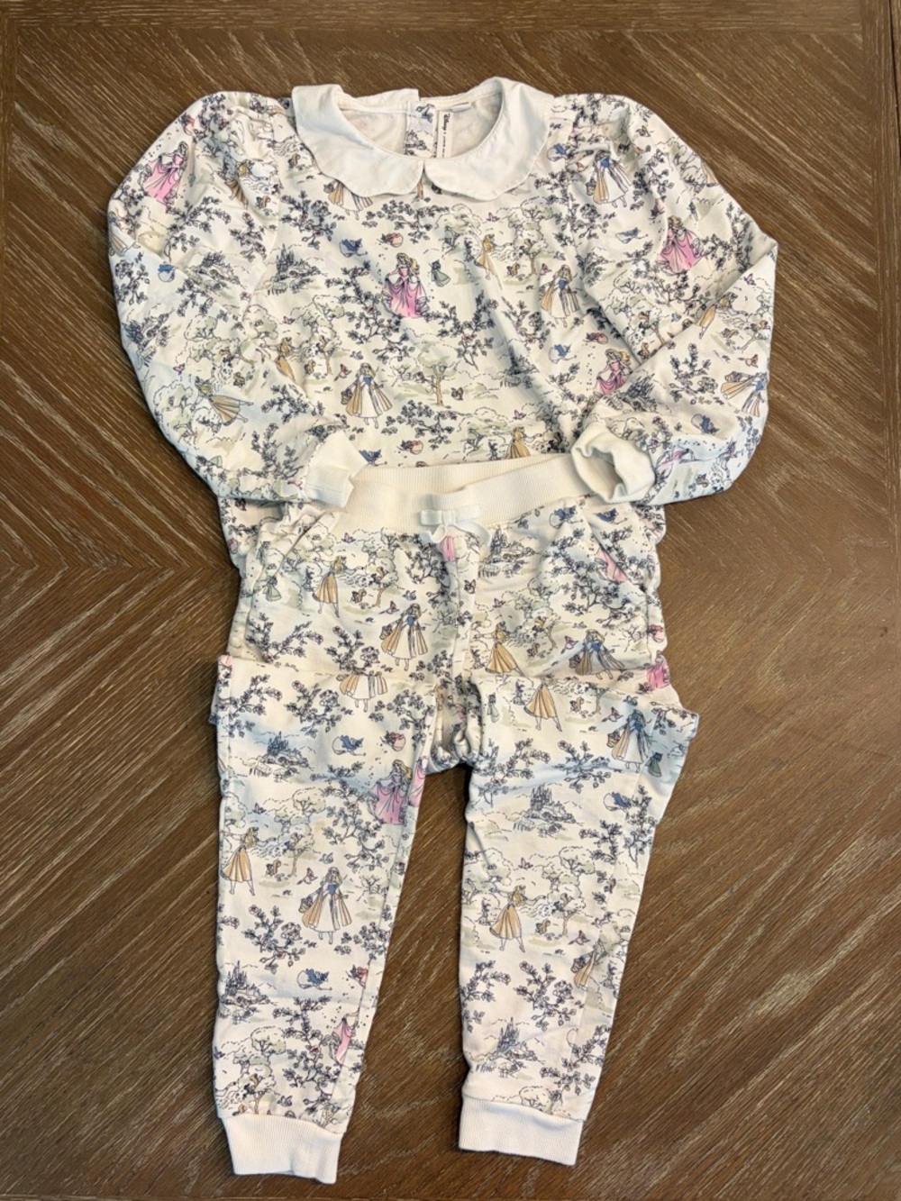 Janie and Jack lightweight pants and top set. Disney Sleeping Beauty/Aurora.
